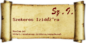 Szekeres Izidóra névjegykártya